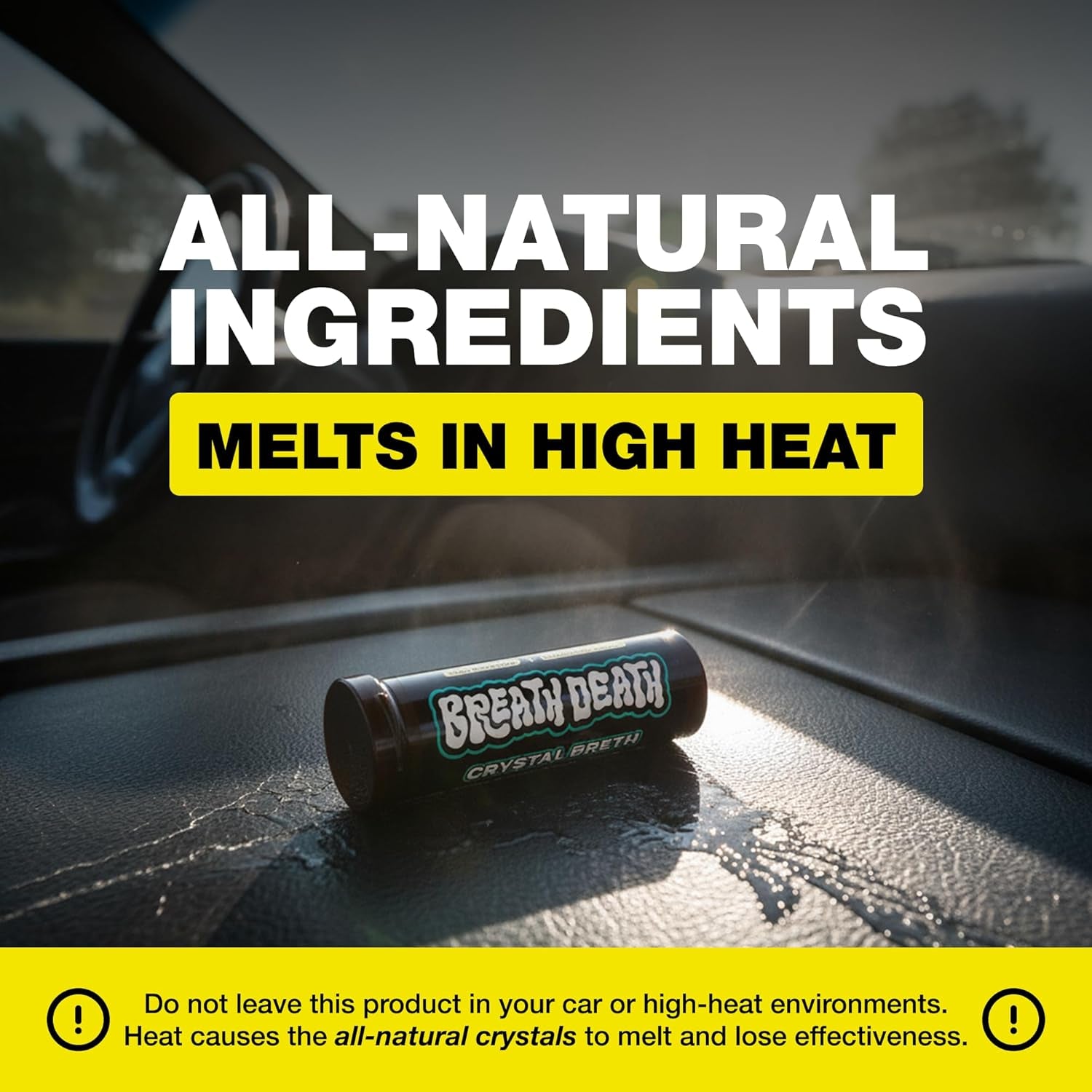 Crystal Breth Breath Mints, Peppermint Mint Crystals, Gluten Free, Vegan & Zero Calorie Mints, Zinc-Infused & Fast Acting Formula, Single Pack - 4 Tubes, 12 Servings per Tube, 1.6 Oz.